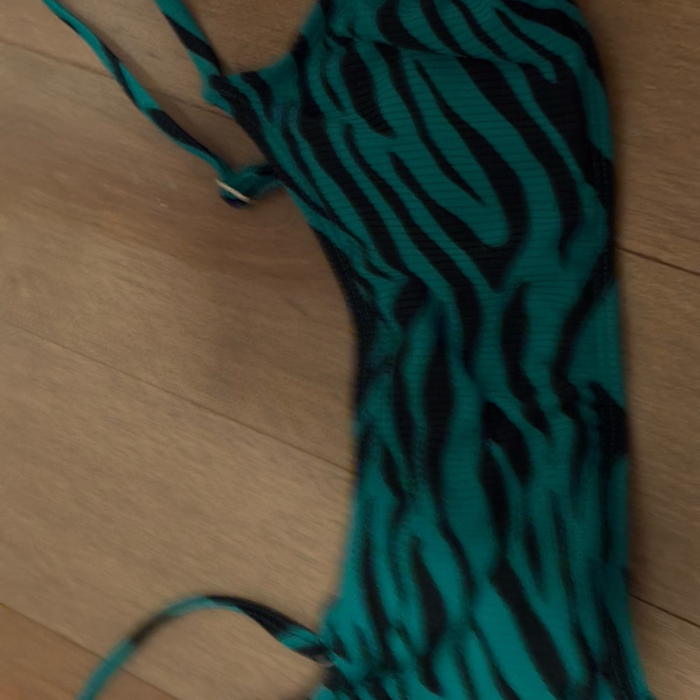 Teal and Black Zebra Print Dress